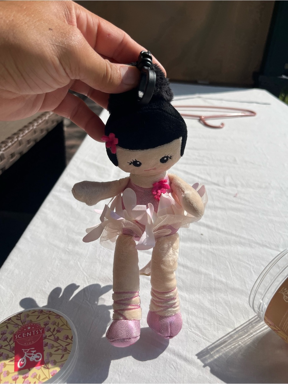 Plush Ballerina Doll Keychain - Pink scented